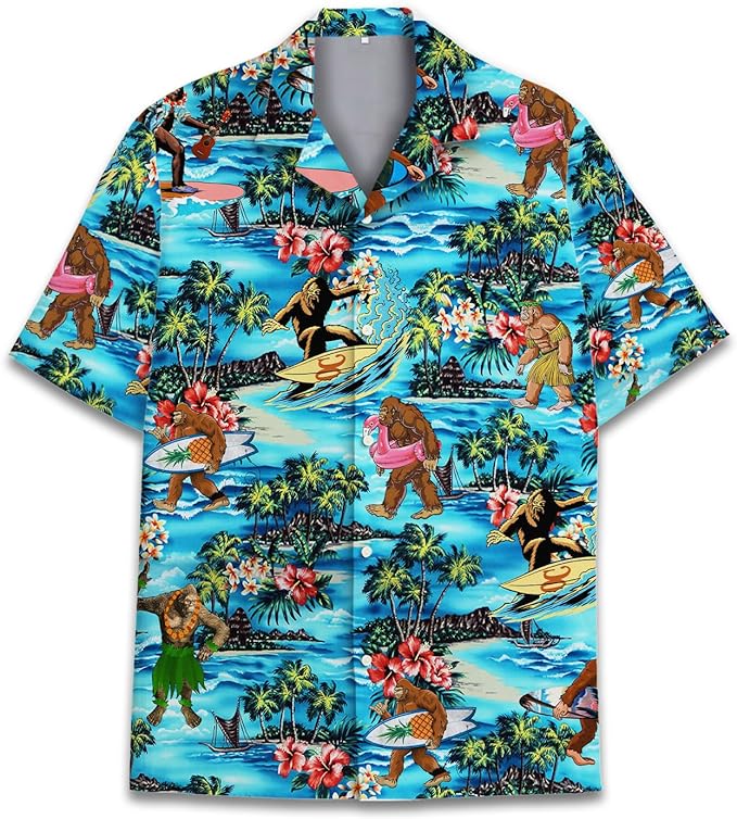 Bigfoot Hawaiian Shirts