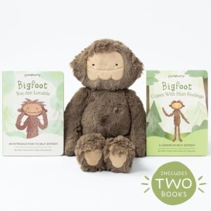 Slumberkins 14" Bigfoot Kin & 2 Board Books Complete Set Bundle