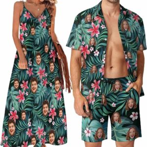 Custom Face Matching Couple Party Outfit