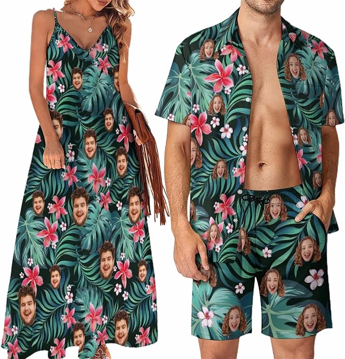 Custom Face Matching Couple Party Outfit