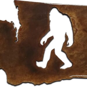 Washington State shaped magnet with a Bigfoot cutout in the center