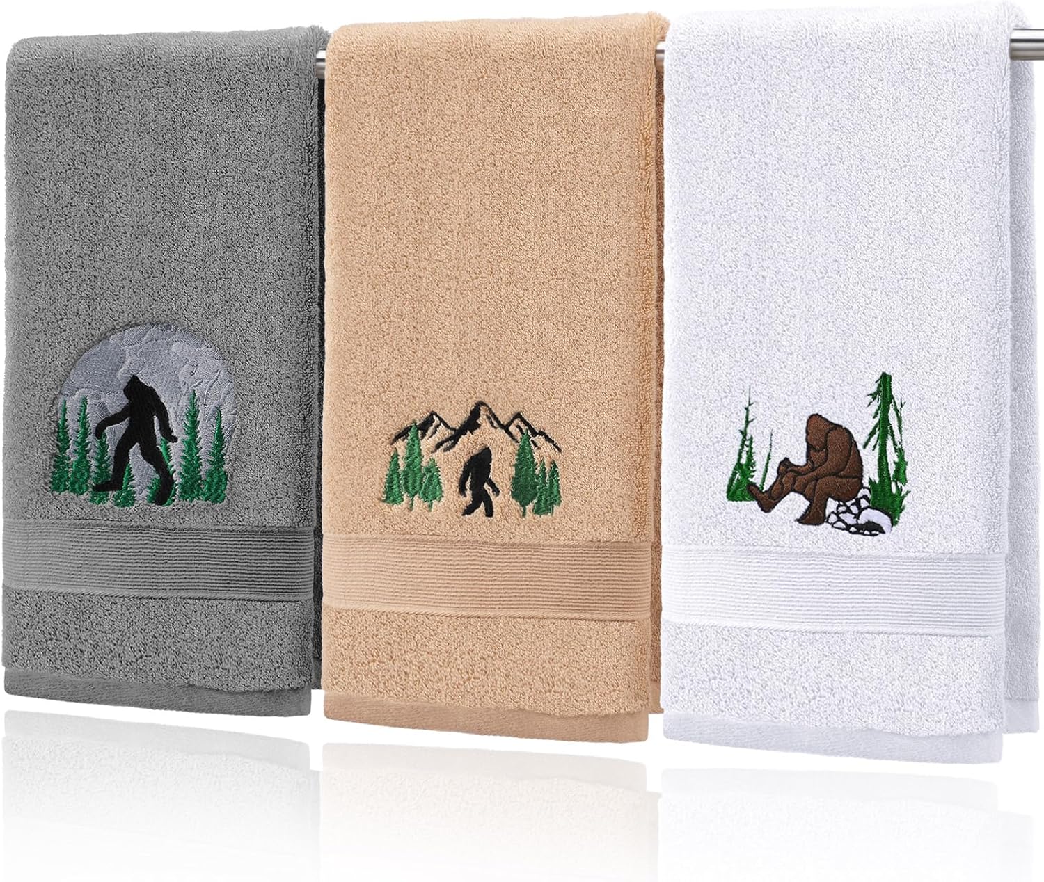 3 Pcs Bigfoot Hand Towels