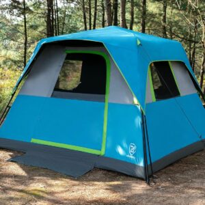 6 Person Blackout Camping Tent Instant Cabin Tents for Family with Rainfly, 60s Easy Setup, Water-Resistant